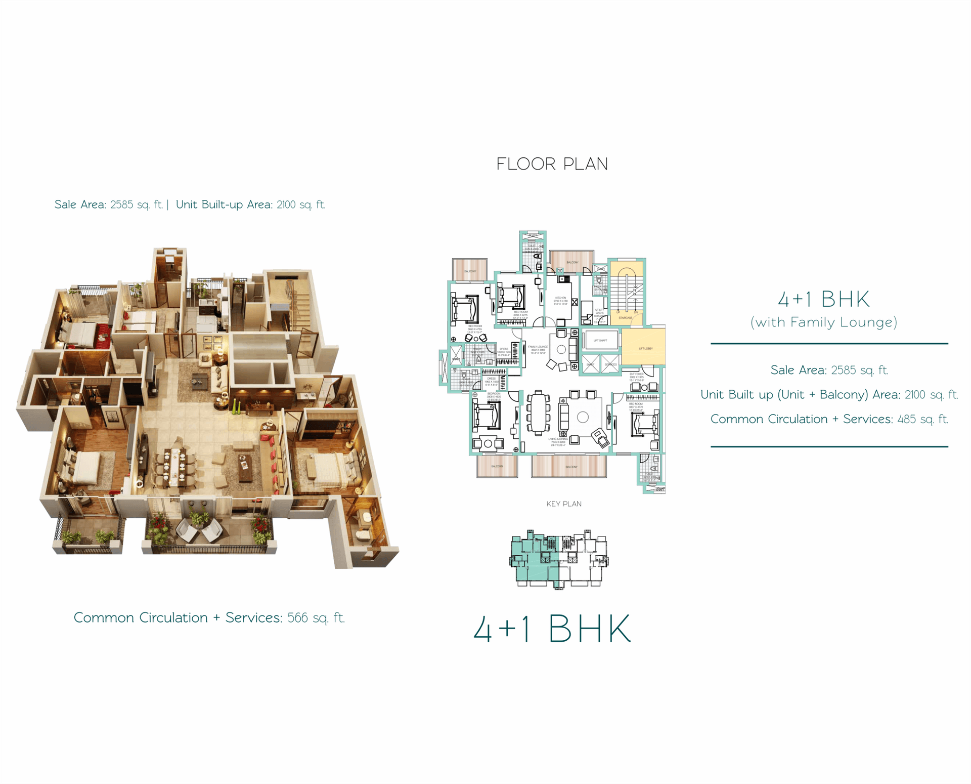 4 BHK - 3150 Sq. Ft.