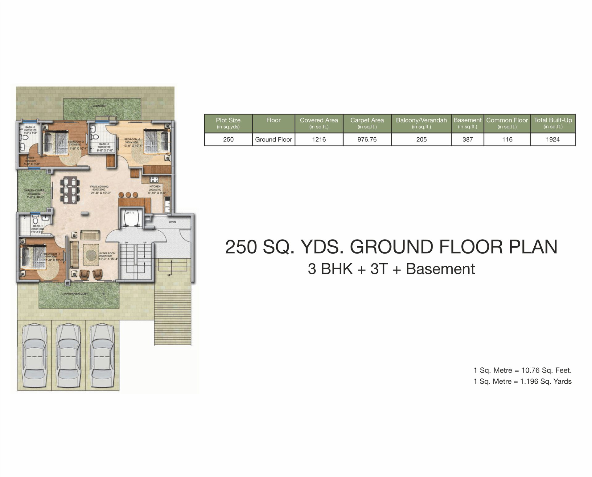 3 BHK - 2647 Sq. Ft.