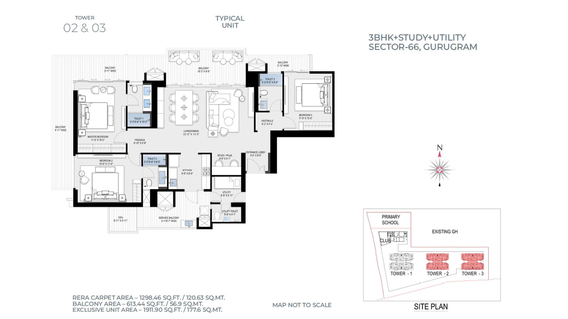 3 BHK BHK - 2600 Sq. Ft.