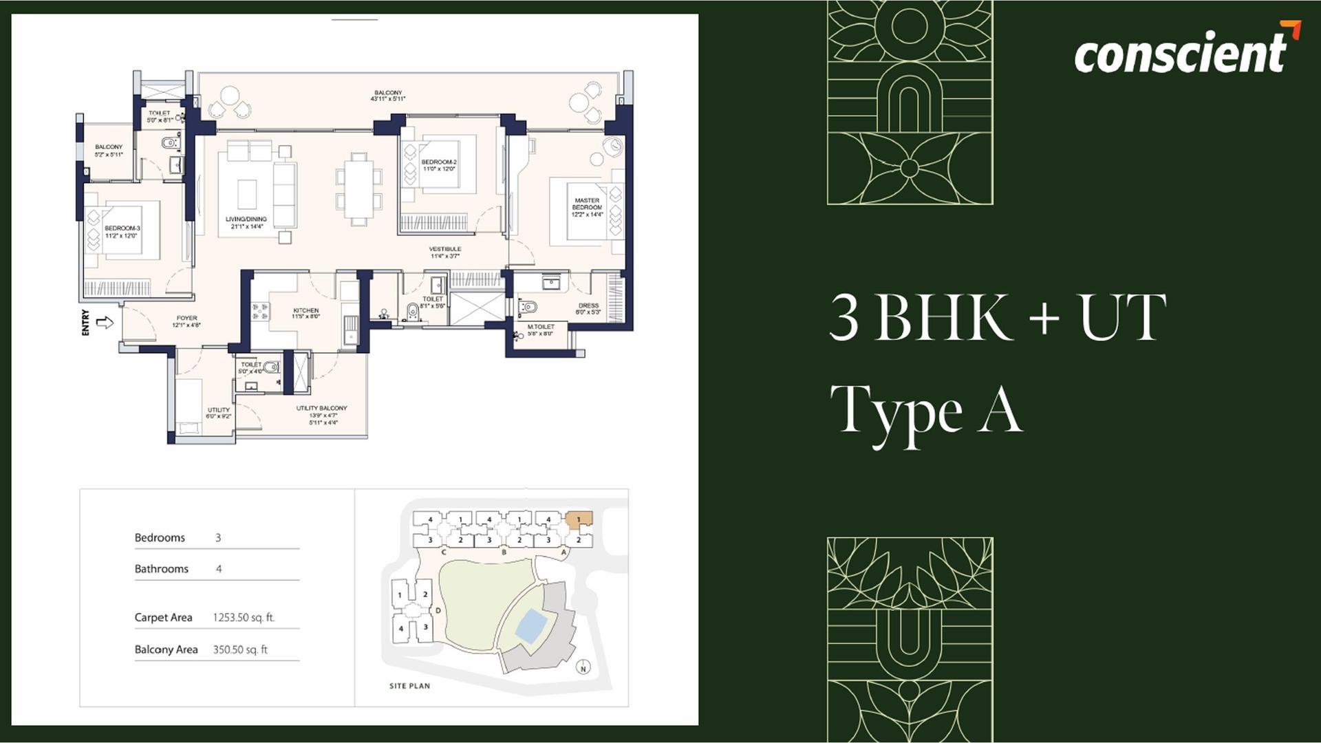 3 BHK BHK - 2395 Sq. Ft.
