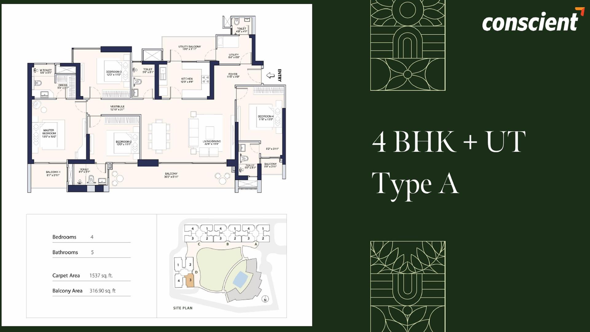 4 BHK BHK - 2850 Sq. Ft.