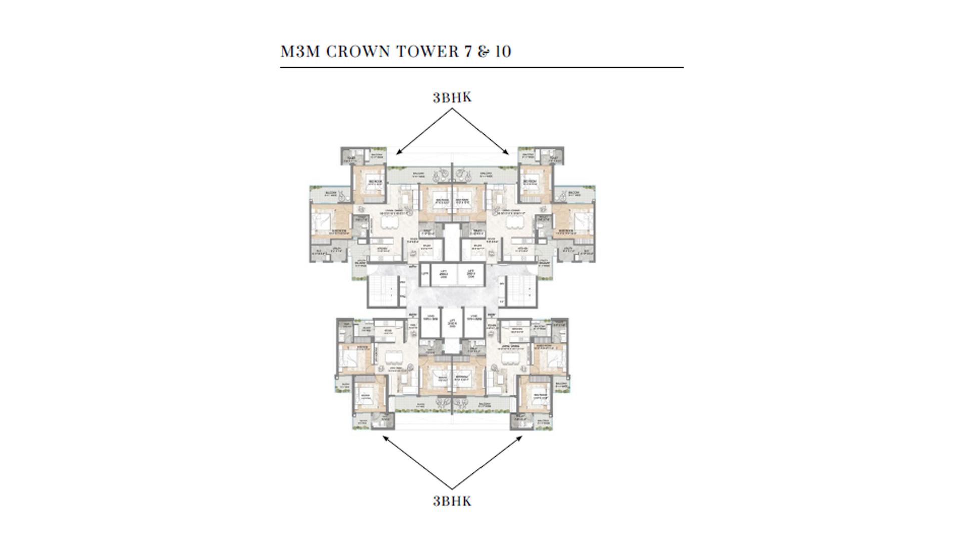 3 BHK - 1555 Sq. Ft.