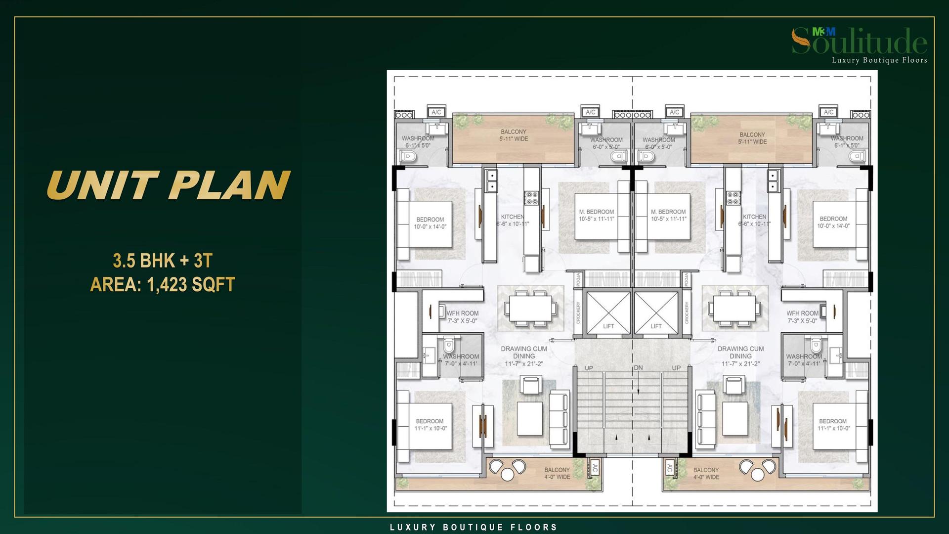 3 BHK - 1620 Sq. Ft.
