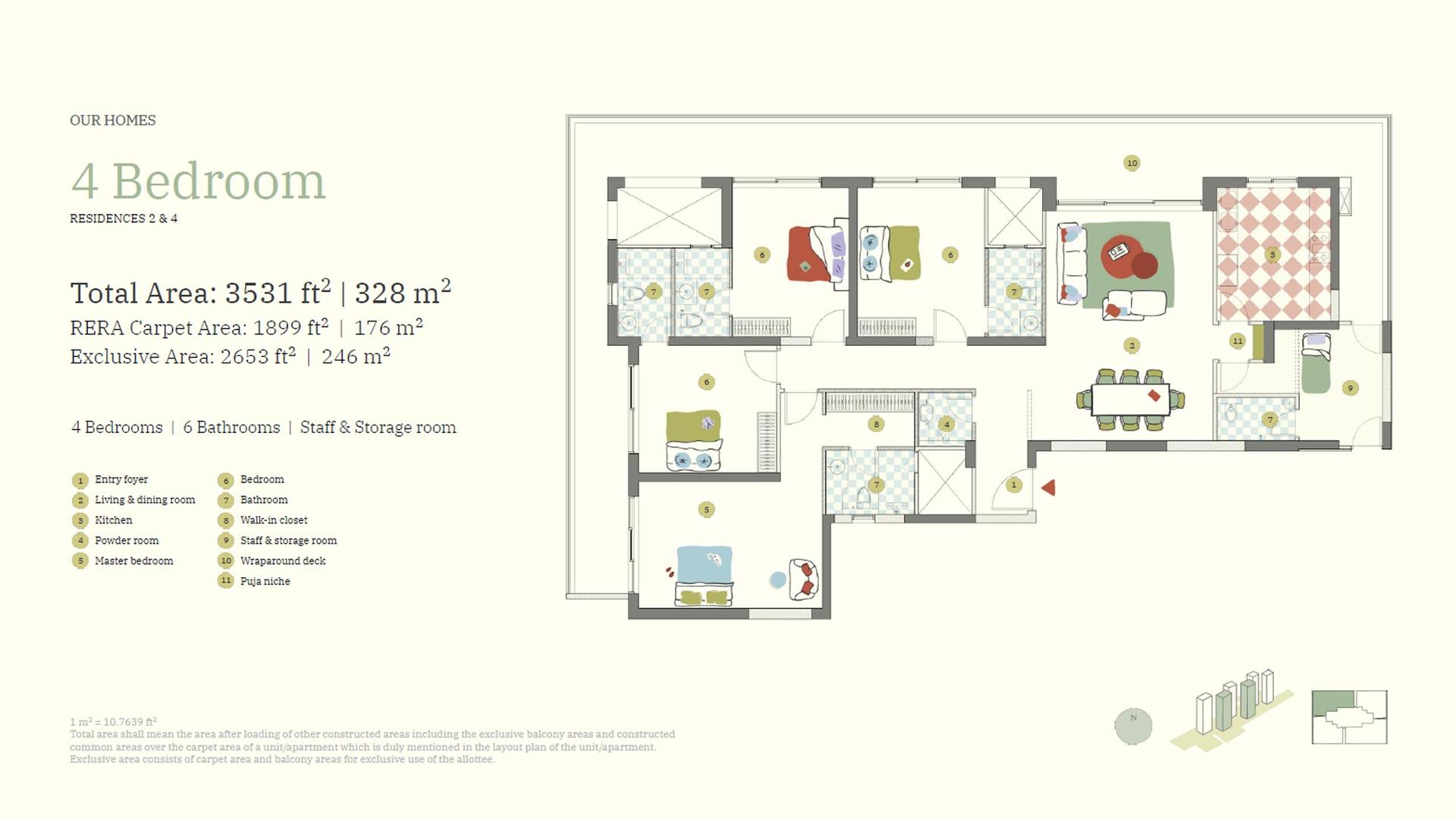 4 BHK BHK - 3531 Sq. Ft.