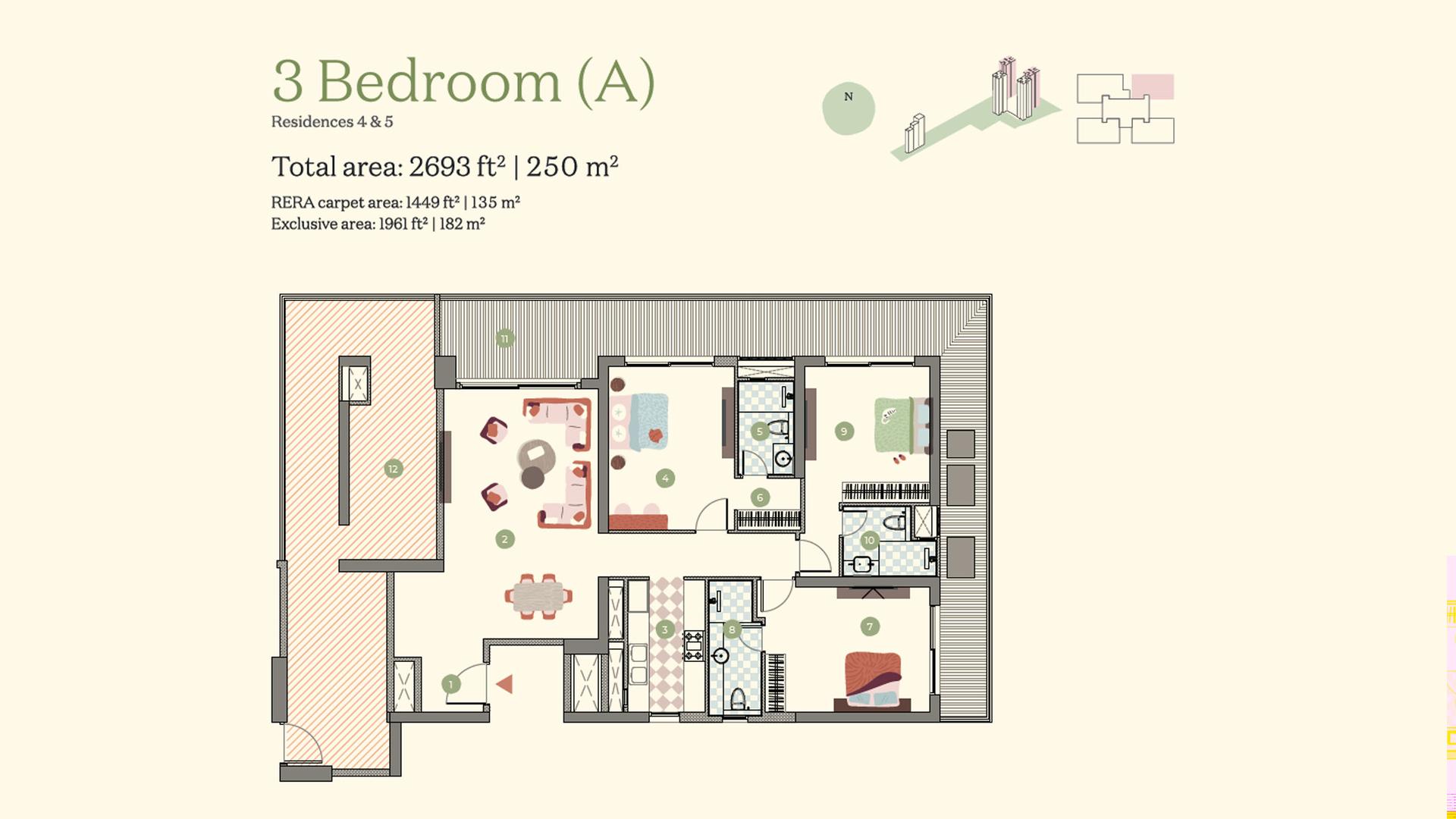 3 BHK BHK - 2693 Sq. Ft.