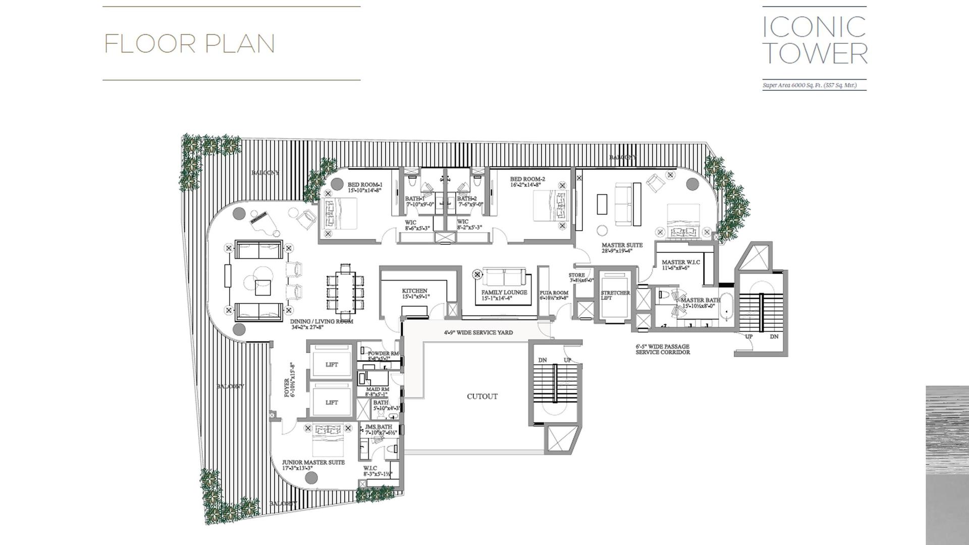 4 BHK - 5350 Sq. Ft.
