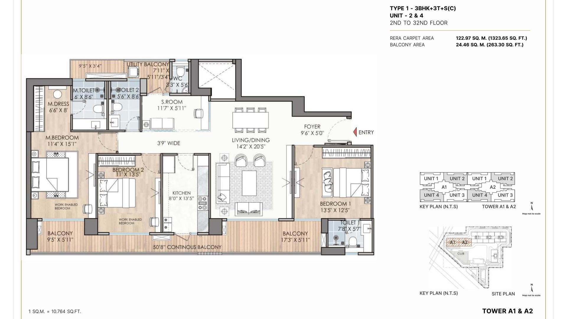 3 BHK - 2282 Sq. Ft.