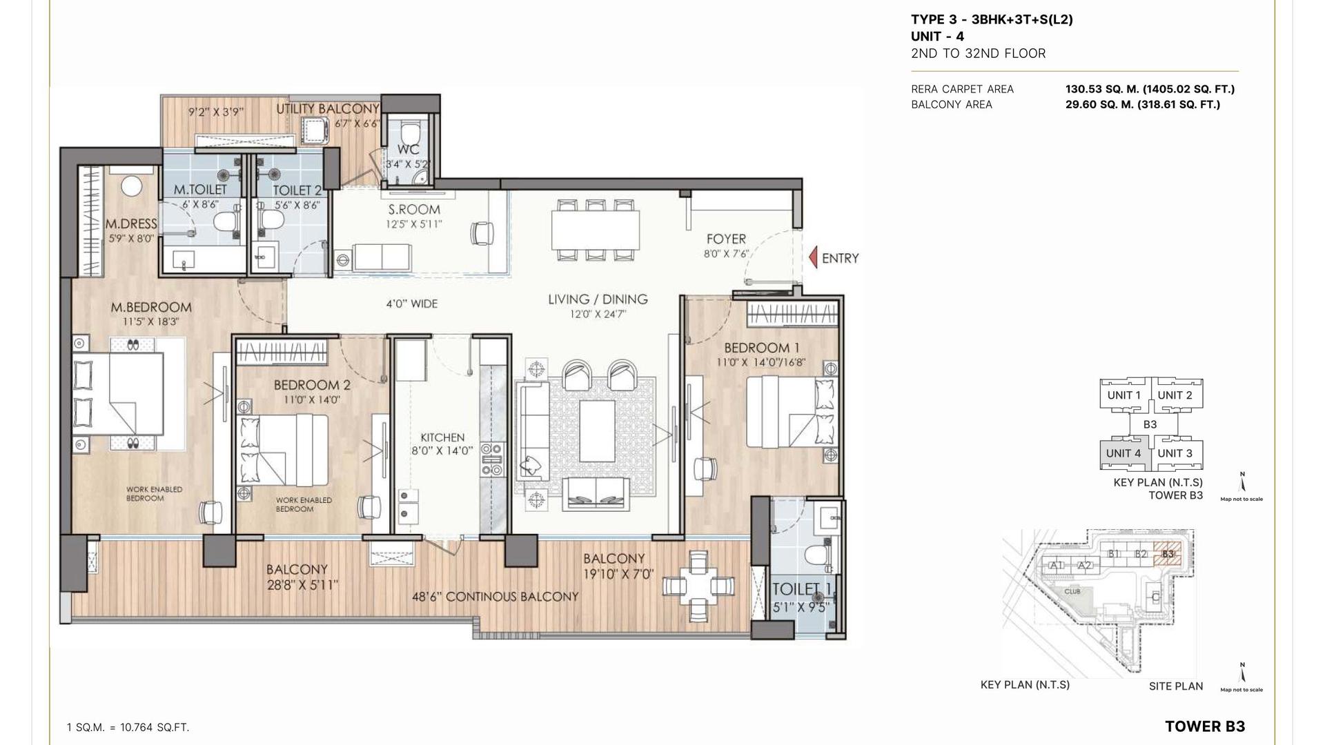 4 BHK - 3475 Sq. Ft.