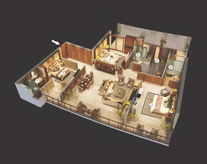 3 BHK - 2306 Sq. Ft.