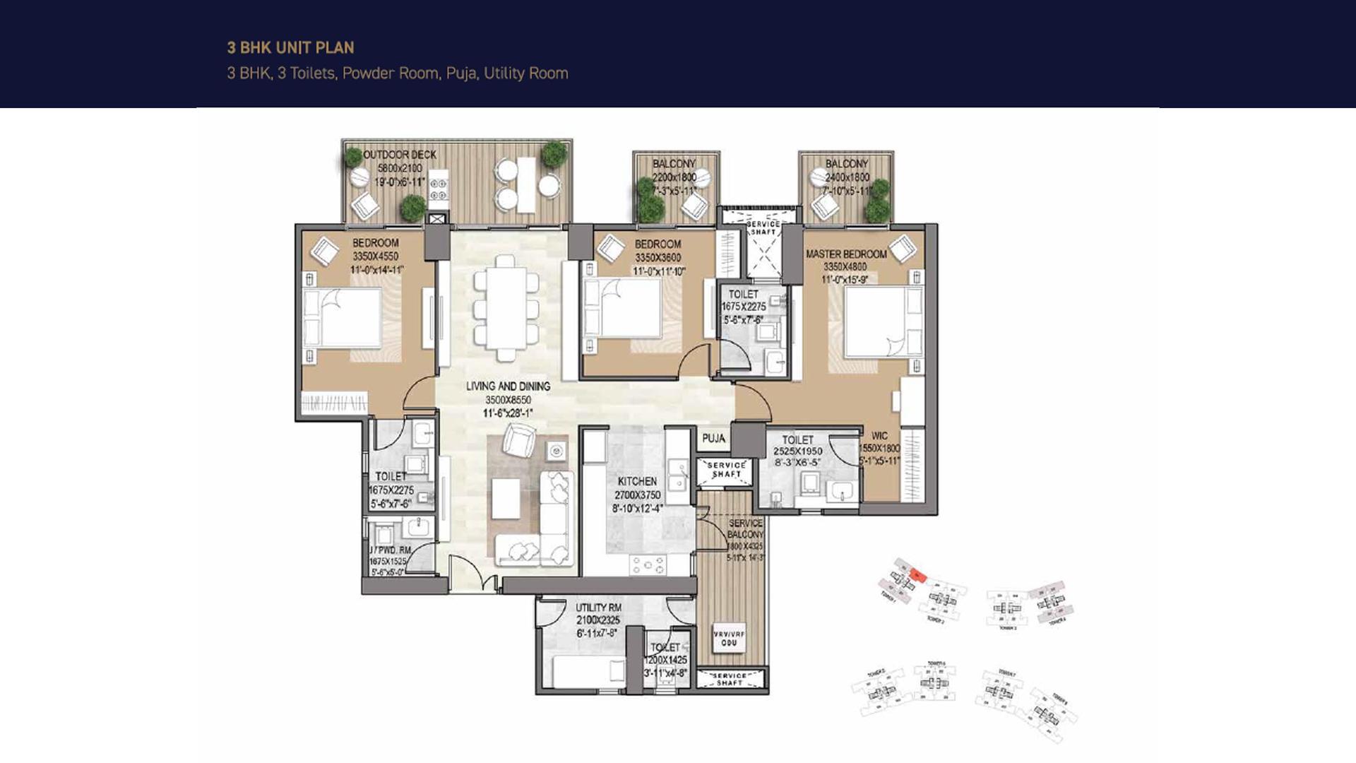 3 BHK BHK - 2469 Sq. Ft.