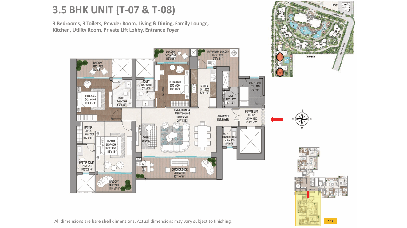 3 BHK BHK - 2780 Sq. Ft.