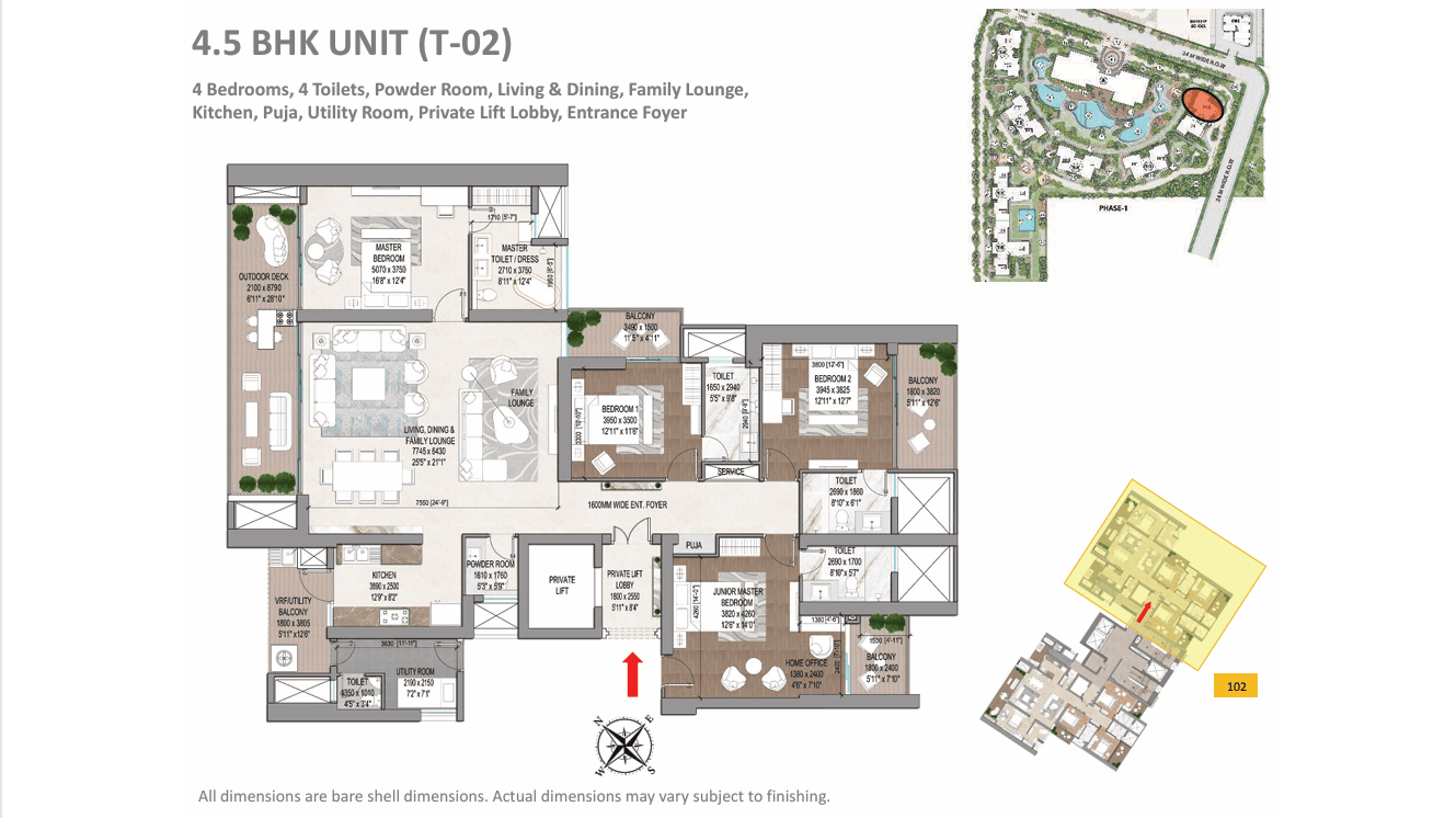 4 BHK BHK - 3780 Sq. Ft.