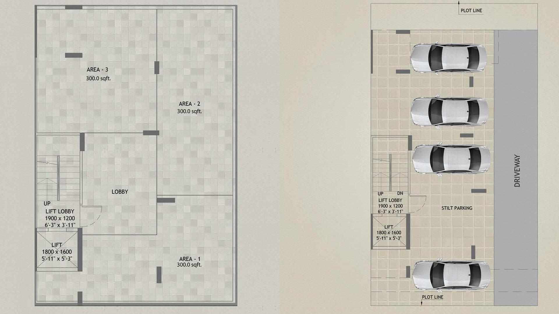 3 BHK - 1330 Sq. Ft.
