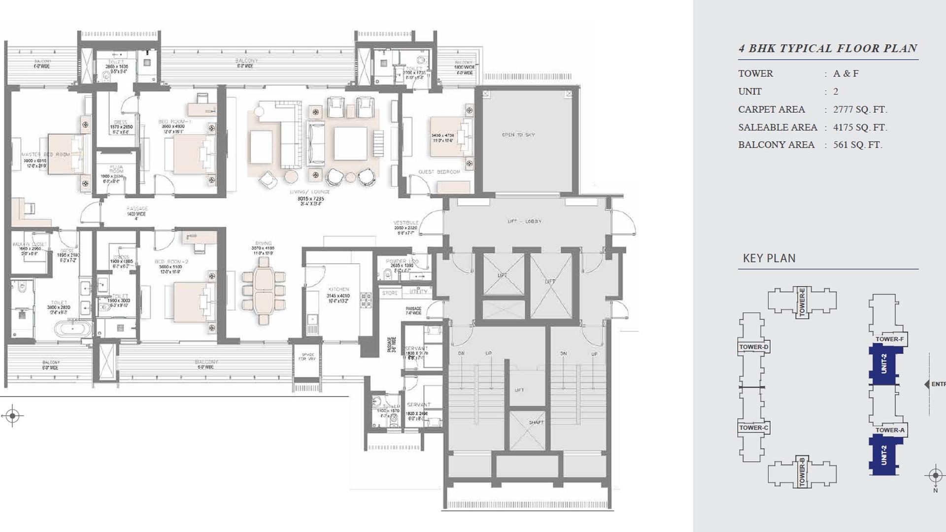 4 BHK - 4175 Sq. Ft.