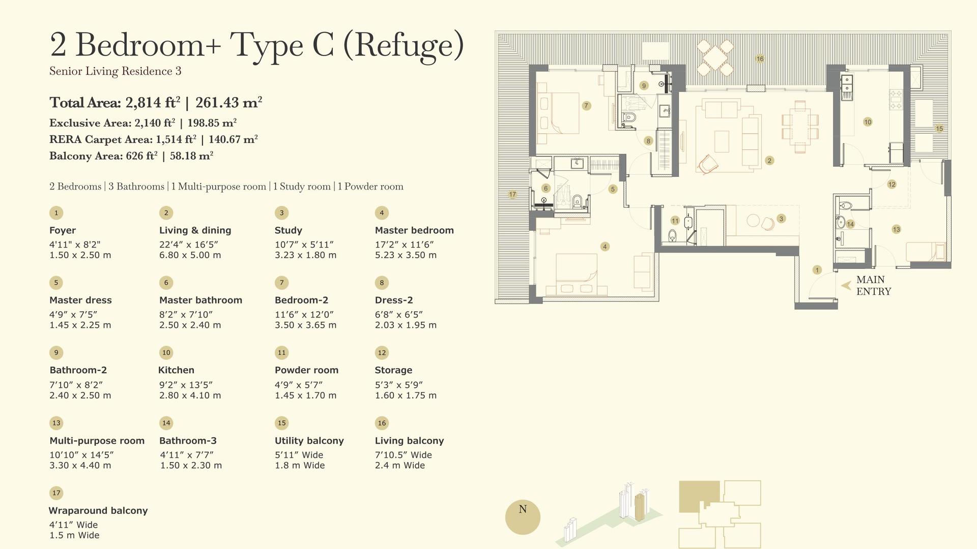 2 BHK BHK - 2814 Sq. Ft.